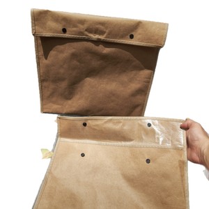 Sacs tissés en papier kraft 150 g/m² laminés imperméables pour vêtements, rangement de documents et dossiers, personnalisables avec votre marque - Product Image 4