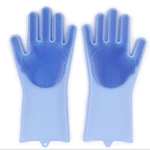 Gants de nettoyage réutilisables en silicone à doigts complets pour la cuisine et la maison, pour la vaisselle et le nettoyage des pinceaux de maquillage - Product Image 5