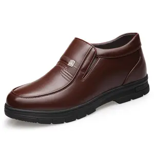 2022Hot sale fashion all-match men leather shoes men's dress shoes high top men's cotton shoes