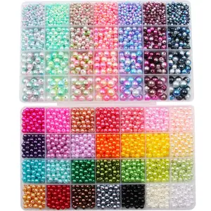 DIY Beaded Bracelet Necklace Making Materials Jewelry Accessories 28 Color ABS Dyed Pearls