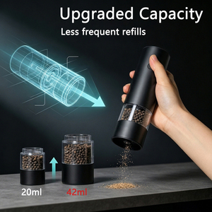 Hot Sale Stainless Steel <b>Pepper</b> Mill Type-C Rechargeable Modern Salt and <b>Pepper</b> BSCI Certified - Product Image 3
