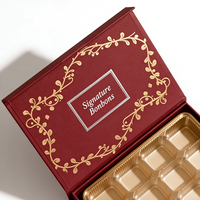 Maßgeschneiderte Schokoladen-Geschenkbox-Lösungen Luxuriöse Recycelbare Magnetische Starre Papierbox Pralinen-Verpackung mit Kunststoffeinsatz