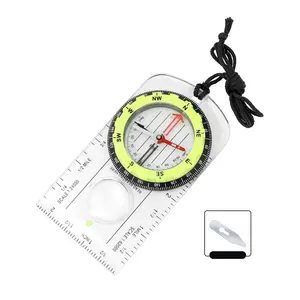 Manufacturer Customized Map Scale Compass Magnetic Declination Adjustment North Needle Measuring Compass