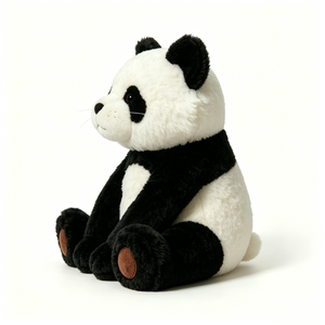 Customized sitting black and white <b>panda</b> plush <b>toy</b> with brown paw pads - Product Image 4