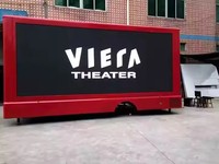 Écran LED publicitaire mobile extérieur HD grand format P4.8 personnalisé, panneau d'affichage numérique monté sur véhicule/camionnette/remorque/camion mobile