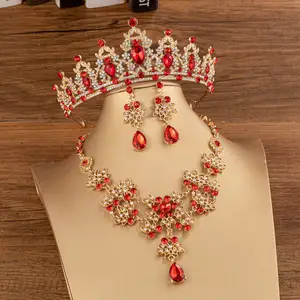 Tiara, Tiara Mahkota Bunga Kualitas Tinggi Desain Baru Multi Warna Kristal Berlian Imitasi Tiara