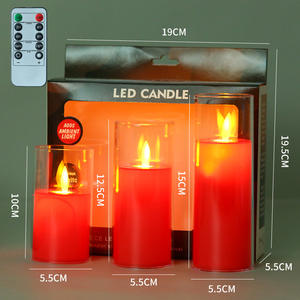 <span class=keywords><strong>Velas</strong></span> de Pilar rojo alimentadas por batería LED <span class=keywords><strong>para</strong></span> el hogar Z38, centros de mesa <span class=keywords><strong>para</strong></span> fiesta de boda con modelo remoto, vela de tarro sin llama - Product Image 5