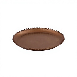 Classic Design Copper Serving Platter With Superior Quality Restaurant Serving Food Snacks Tray Platter In Bulk - Product Image 1