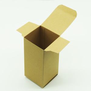 Emballage plat pour bouteille, pot, petite boîte en carton kraft noir, blanc, pliable - Product Image 6