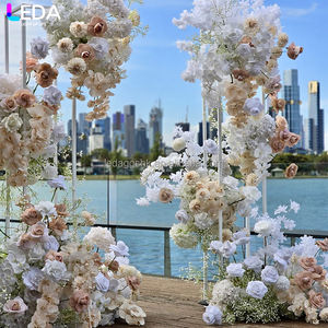 Centros de mesa modernos LEDA para bodas, telón de fondo floral, telón de fondo de metal blanco para decoración de bodas, eventos, fiestas de cumpleaños - Product Image 3