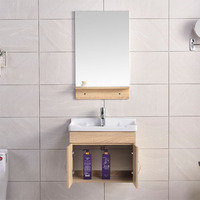 Meuble-lavabo moderne résistant à l'eau et vanité de salle de bain avec miroir mural pour villa – Mobilier de salle de bain