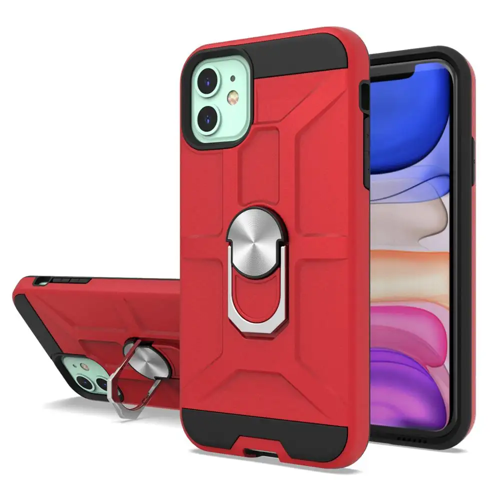 Coque de protection pour iphone, pour modèles 11 11 pro, X, XR, XS Max, accessoires avec anneau de fixation pour téléphone portable