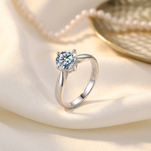 Anillo de Plata de Ley 925 con Moissanita de Corte Princesa en Forma de Corazón, Hermosa Joyería de Moda para Mujer, para Bodas y San Valentín - Product Image 3