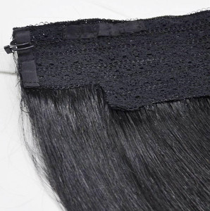 Extensiones de Cabello 100% Brasileñas con Clip, de Una Sola Pieza, Puntas Más Gruesas, Cabello Humano Remy, Clip <span class=keywords><strong>Invisible</strong></span> Sin Costuras, Liso, de Una Sola Pieza - Product Image 5