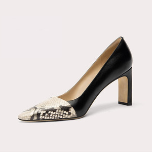 Escarpins noirs sexy de style français, design raffiné, <span class=keywords><strong>talon</strong></span> fin, polyvalents, chaussures simples de luxe léger pour <span class=keywords><strong>femme</strong></span> - Product Image 1