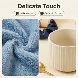 Ensemble cadeau Lunaire Cozy Blue Serenity, couverture en velours, chaussettes douces, tasse en céramique, fleur faite à la main, kit de soins personnels pour femmes - Product Image 3