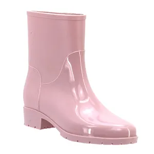 Şık bayanlar Wellies bahçe ayakkabısı su geçirmez açık ayakkabı