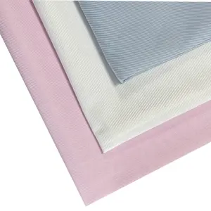 Gömlek fabrikası için özel CVC 50 pamuk 50 Polyester dimi dokuma kumaş kumaş