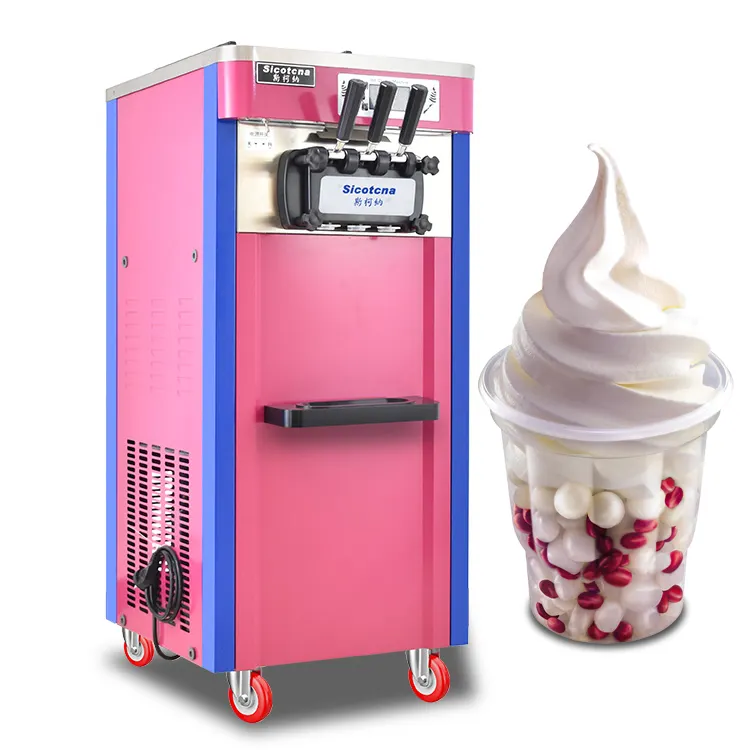 Thương mại bán hàng tự động cho chất lượng cao thương mại Ice Cream Máy Maker với 3 hương vị cho dâu tây sô cô la Ice Cream