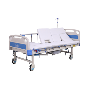 अस्पताल फर्नीचर मैनुअल क्रैंक समायोज्य बहु कार्यात्मक अस्पताल रोगी बिस्तर - Product Image 4