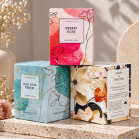 Boîte d'emballage personnalisée pour bougies d'aromathérapie, boîte pour bougies en cire de soja, boîte en papier à double rabat, boîte de couleur imprimée, emballage cadeau, usine OEM