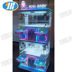 YIRUN logotipo personalizado Mini máquina de grúa de garra <span class=keywords><strong>4</strong></span> jugadores Clip Premio muñeca máquina Arcade garra grúa máquina de juego de juguete para niños - Product Image 5