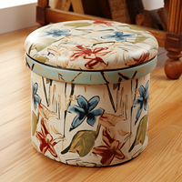 Bailey Rangement Pliant Personnalisé Siège en Velours Ignifuge Long Banc Meubles Pouf en Cuir Chaise en Ottoman