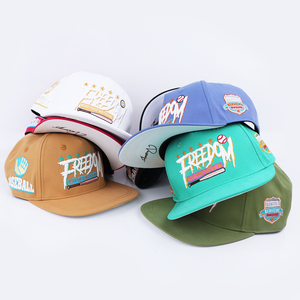 Casquette Snapback de luxe personnalisée avec logo brodé, couleur sport, visière plate, broderie 3D - Product Image 6