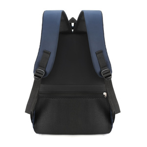 Unisex Backpack 15 Inches Computer Interlayer Business Travel Student Schoolbag Blue Solid Color - Product Image 4