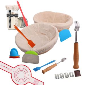 Juego de cestas redondas y ovaladas de 10 pulgadas para fermentar pan, kit de suministros para hornear pan de masa madre, utensilios de repostería, juego de cestas para fermentar pan, para hacer pan - Product Image 2