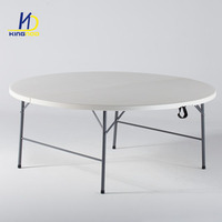 Hôtel Restaurant moderne blanc Table pliante en HDPE pour événement banquet de fête de mariage