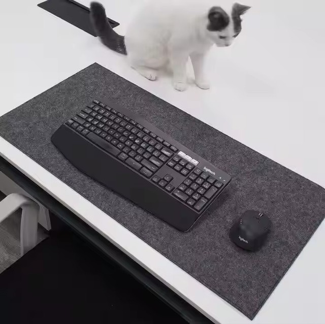 Large Office Computer Anti Slip Felt Desk Mat Table Keyboard Big Mouse Pad Wool Mat