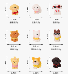 Figuras Miniatura de Resina de Animales de Dibujos Animados, Perro Caniche, Dálmata, Corgi, Cachorro, Accesorios para Acuario, Escritorio, Jardín de Hadas, Venta al Por Mayor - Product Image 2