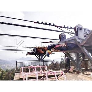 Équipement de parc d'attractions professionnel pour adultes, aire de jeux extérieure de grande taille, parc d'aventure, tyrolienne volante - Product Image 2