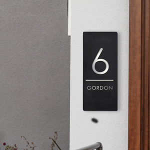 Plaque de numéro de porte en acrylique personnalisée, signalétique murale pour chambre, hôtel, appartement, immeuble - Product Image 3