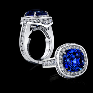 Anello Centrale Blu per Donne, Stile Vintage Occidentale, Elegante Accessorio da Dito per Feste e Matrimoni, Idea Regalo - Product Image 1