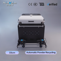Machine à rouleaux DTF en acier inoxydable PrintVision 33 cm, système de recyclage automatique de la poudre pour le secouage et le durcissement DTF, compatible Epson
