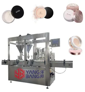 YB-FX2 Hot Sale Full Automatic Dry Makeup Powder Flour Corn Walnut Milk Powder Filling Machine Capping Labeling Production Line