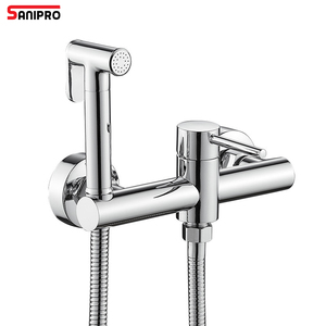 Sanipro WC nhà vệ sinh shattaf phun Douche vệ sinh vòi hoa sen Chrome Vòi treo tường cầm tay Bidet phun Bộ