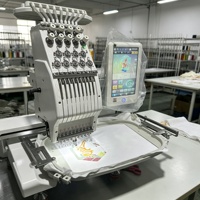 Machine à broder professionnelle de qualité supérieure, machine à broder à 15 aiguilles pour la décoration textile