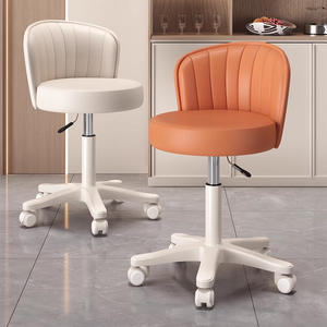 Chaise de maquillage pivotante réglable en similicuir avec dossier coquille pour coiffeuse de <span class=keywords><strong>chambre</strong></span> - Product Image 4