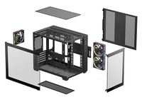 Gabinete para Juegos DeepCool CG330 Negro/Blanco, Torre Micro-ATX de 3120 mm, Ventiladores ARGB, Doble Cámara Panorámica, Acero SPCC, Vidrio Templado, USB 3.0
