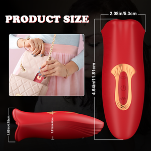 Mujeres 10 patrón de beso francés lengua vibradora Rosa consolador juguetes sexuales masajeador fuente de alimentación USB para el placer del clítoris - Product Image 3