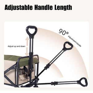 Chariot de camping pliable pour la plage, pique-nique en plein air, sentier de jardin, chariot de camping utilitaire pliable et pliable - Product Image 3