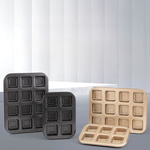 Moule à pâtisserie carré antiadhésif en acier au carbone, mini moule à pain pour pain de mie fait <span class=keywords><strong>maison</strong></span> et gâteaux aux hamburgers - Product Image 2