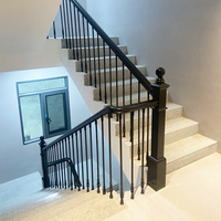 Rampe d'escalier en métal simple et personnalisée, idéale pour la décoration intérieure de villas, couleur personnalisable