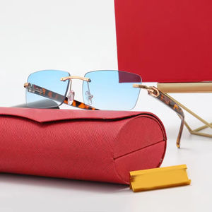 Gafas de sol sin montura de diseñador de marca con lentes de corte de diamante de tamaño pequeño 2521 para mujer, gafas de sol de playa inspiradas en Italia - Product Image 5