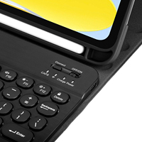 Étui de protection détachable en cuir PU ultra fin résistant aux déversements pour clavier de jeu sans fil BT 5.0 USB Type-C