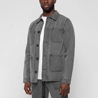 Ensemble assorti pour homme : Veste en jean délavé style OEM et pantalon ample en denim, idéal pour le printemps et l'été