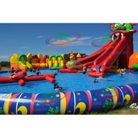 Parc gonflable d'extérieur, parc de Sports aquatiques gonflable avec toboggan pour piscine